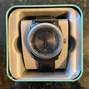 Fossil watch, black face & band, new with tag